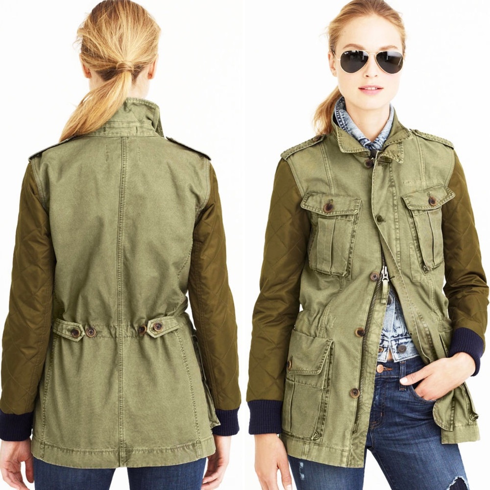 J Crew Quilted Boyfriend Jacket